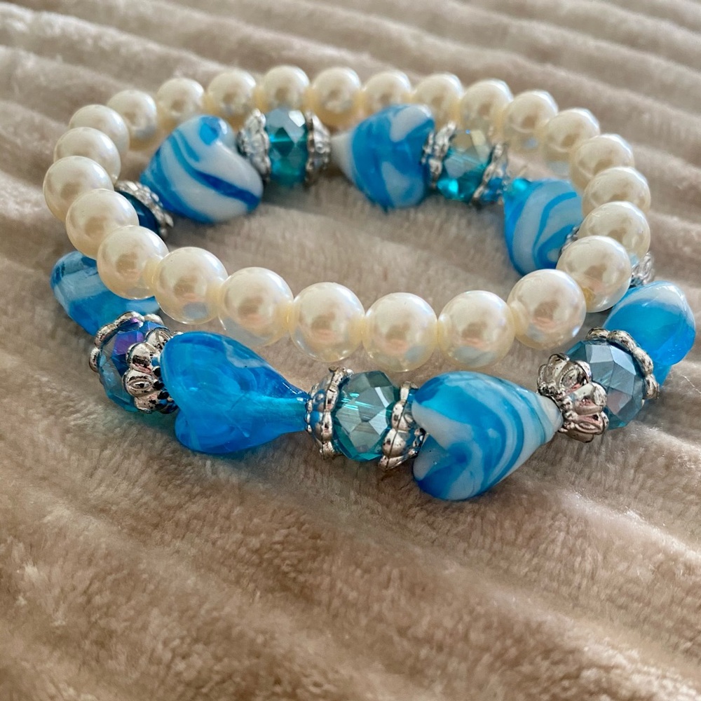 Heart shaped Blue Bracelet